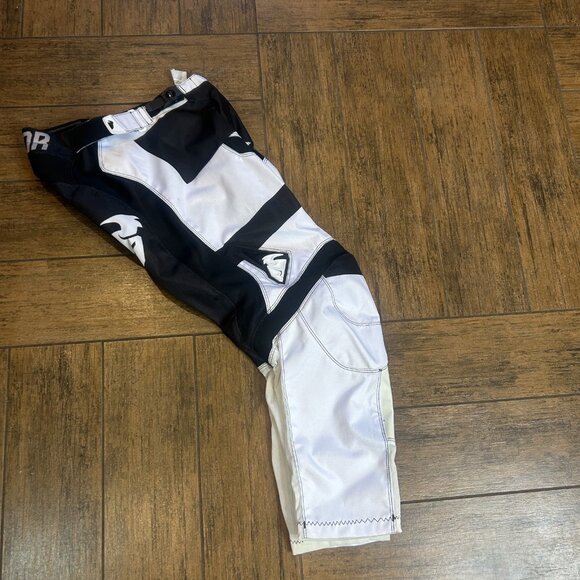 THOR Motorcycle Motocross Riding Pants Size 30 Black and White - Picture 12 of 12